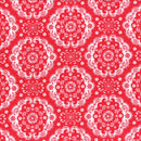 Damask Red Floral Fabric by the yard