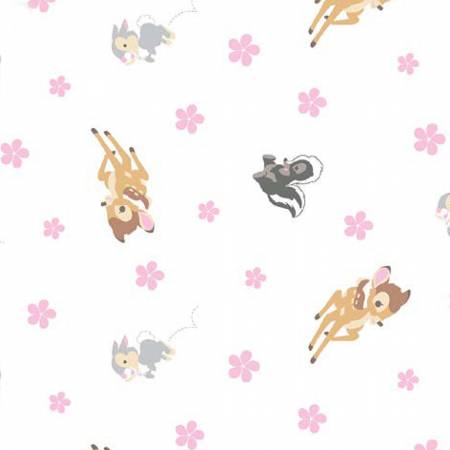 Disney Bambi Thumper Woodland Dreams Toss Fabric by the yard