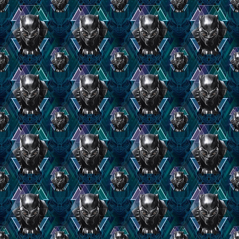 Marvel Avengers Black Panther Head Toss Fabric by the yard