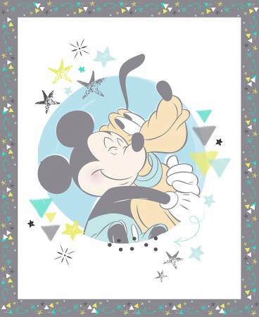 Disney Mickey Mouse Panel approx. 36in x 44in Fabric by the panel