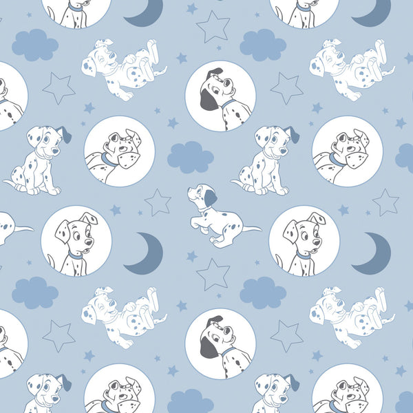 Disney 101 Dalmatians Time for Bed Fabric by the yard