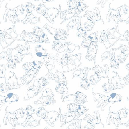 Disney 101 Dalmatians Outlines Fabric by the yard