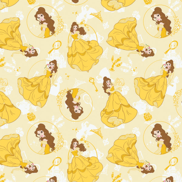 Disney Princess Belle Beauty and the Beast Fabric by the yard