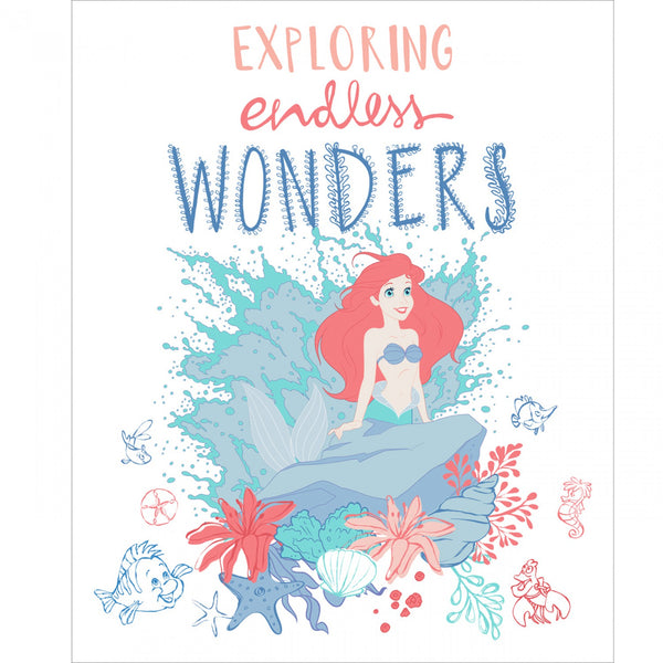 Disney Princess Little Mermaid - Endless Wonders Ariel Panel approx. 36in x 44in Fabric by the panel