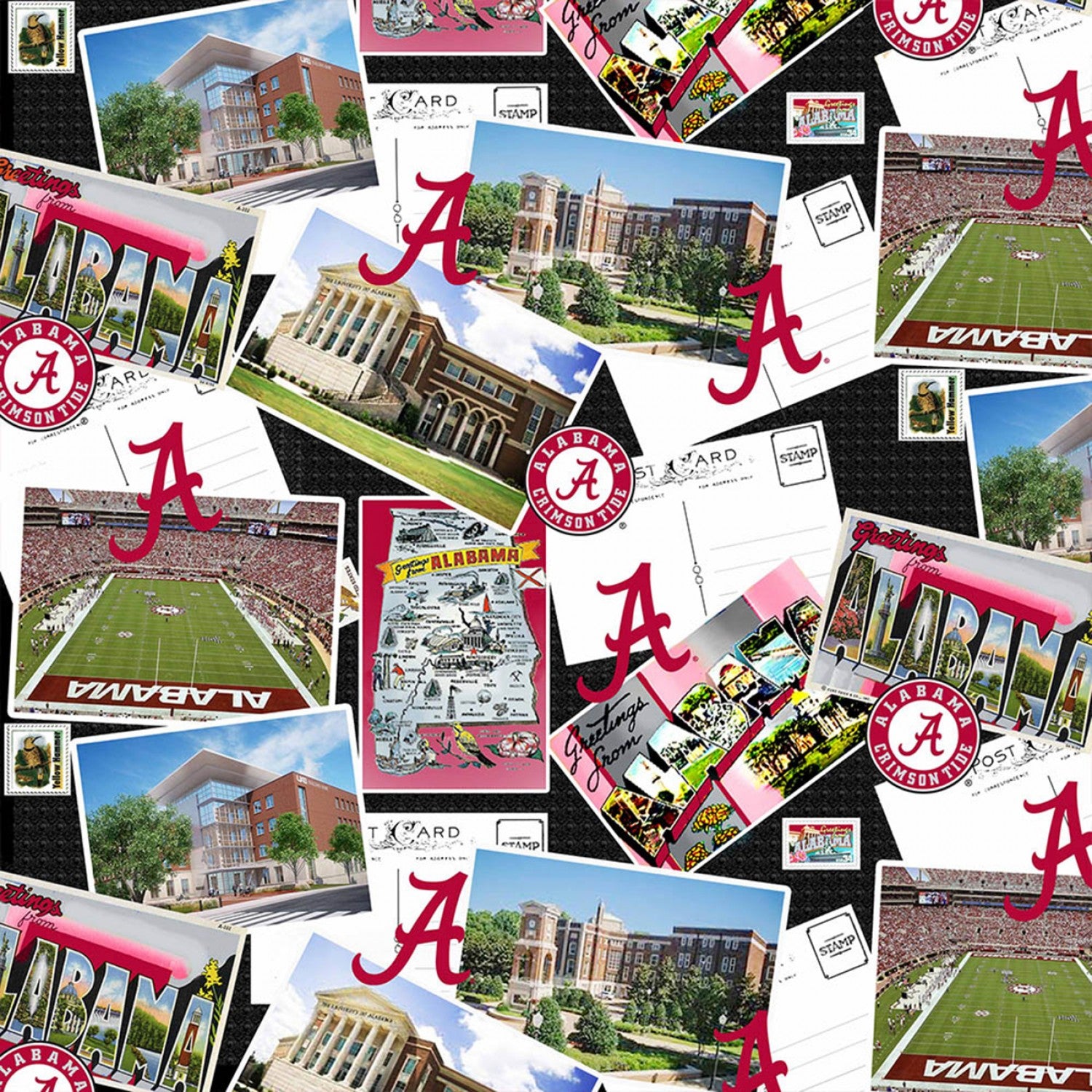  NCAA Alabama Crimson Tide Graffiti Cotton, Quilting