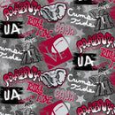 NCAA-Alabama Crimson Tide Graffiti Cotton Fabric by the yard