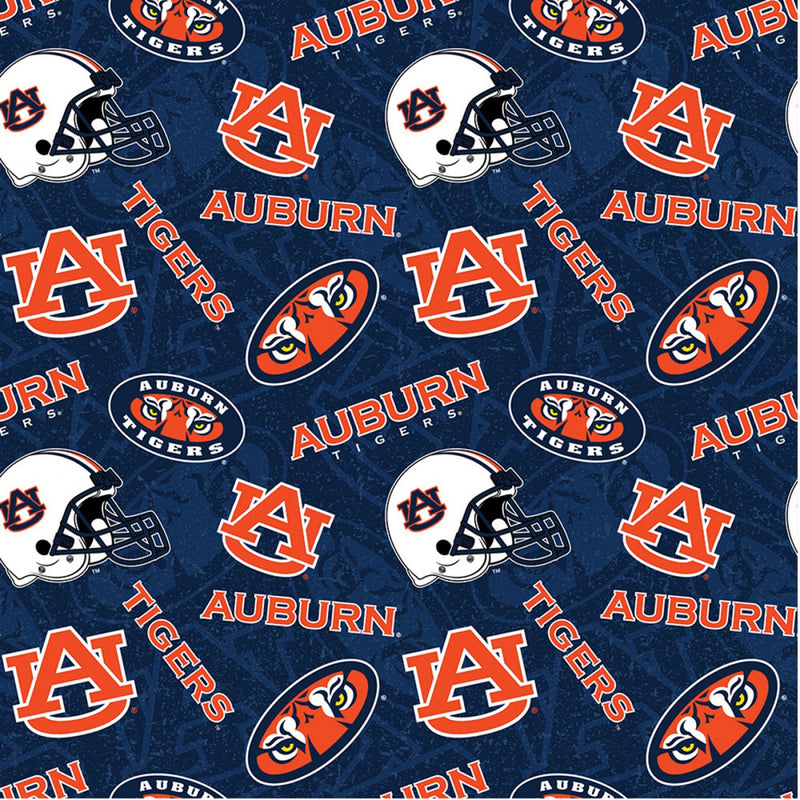 NCAA Auburn Tone on Tone Cotton Fabric by the yard