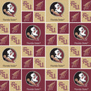 Red Florida State University All Over Flat Fabric by the yard