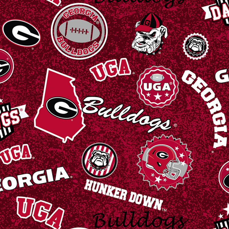 NCAA-Georgia Bulldogs Home State Cotton Fabric by the yard