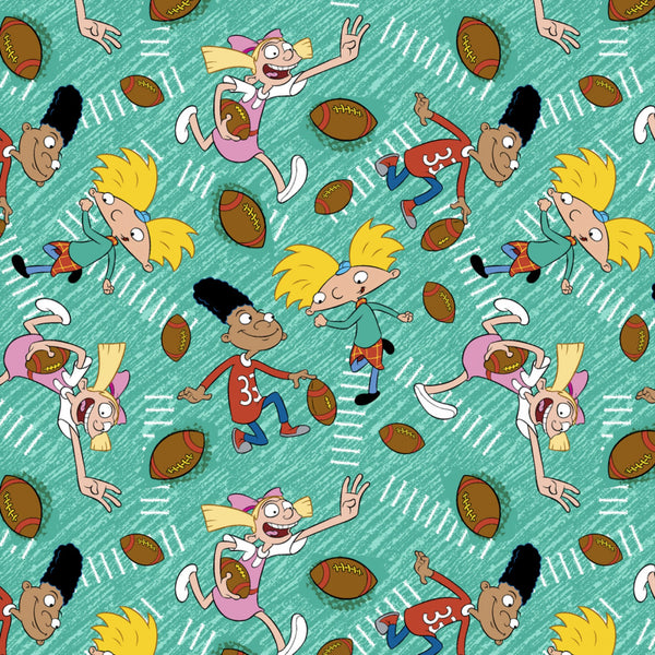Nickelodeon Hey Arnold Hey Football Head Fabric by the yard