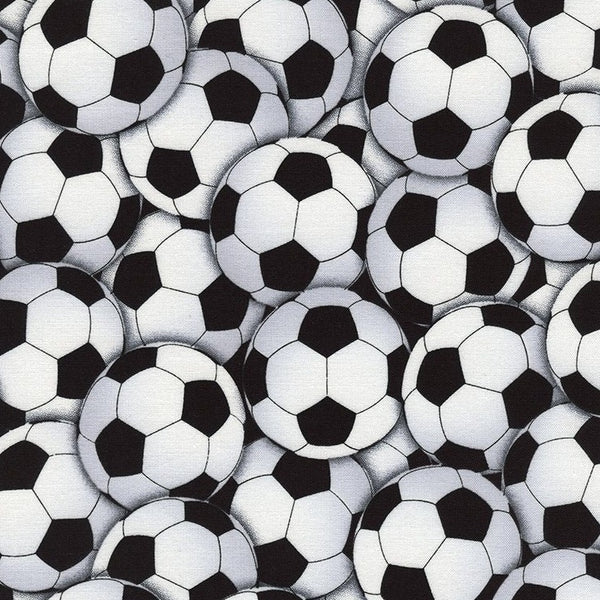 Soccer Soccerballs White Football Sports Fabric by the yard