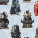 All aboard Trains Fabric by the yard