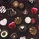 Valentine Chocolate Strawberries Candies Fabric by the yard