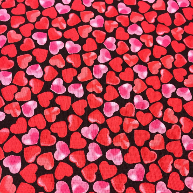 Candy Store Valentine Chocolate Hearts Candies Fabric by the yard
