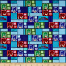 Hasbro PJ Masks Grid Fabric by the yard