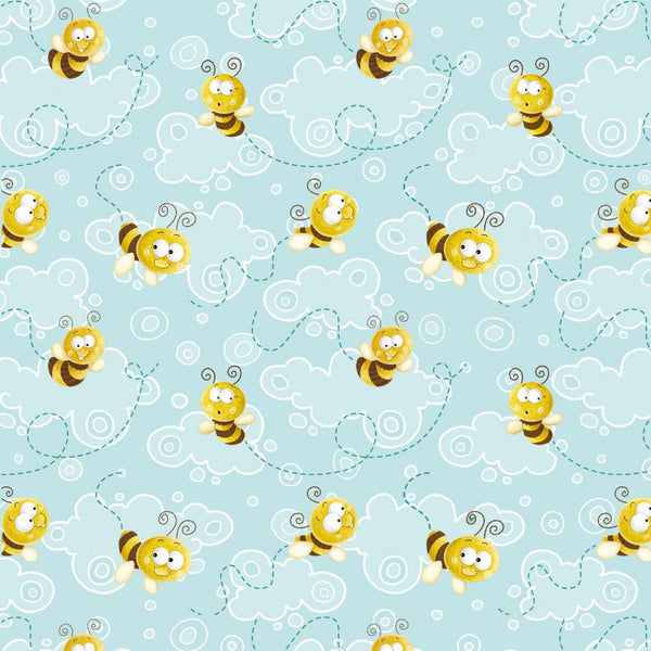 Bees Frogland Friends by Nidhi Wadhwa Insects Fabric by the yard