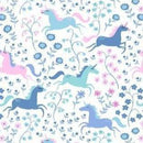 Stella White Unicorn Fabric by the yard
