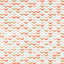 Soft Broken Chevron Coral Mint Rick Rack Zig Zag Geometric Fabric by the yard