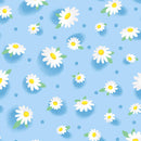 Doodads Daisys Blue Daisy Floral Fabric by the yard