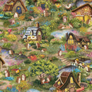 Hedgehog Village Master Fabric by the yard