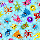 Launch Party Monsters Space Fabric by the yard
