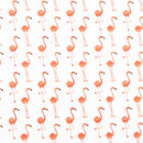Flamingo Peach White Fabric by the yard