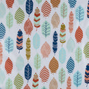 Woodland Spa Coral Feathers Multi Fabric by the yard