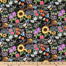 Sunflowers Floral Roses Daisy Flowers Fabric by the yard