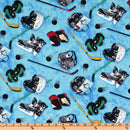 Hockey Sport Fabric by the yard