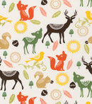 Woodland Squirrels Foxes Deers Fabric by the yard