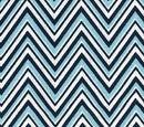 Blue Navy Chevron Rick Rack Zig Zag Geometric Fabric by the yard