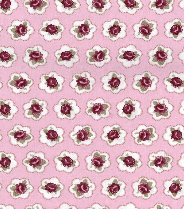 BC EL Ditsy Floral Red Roses Fabric by the yard