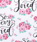 G So Very Loved Floral Roses Fabric by the yard