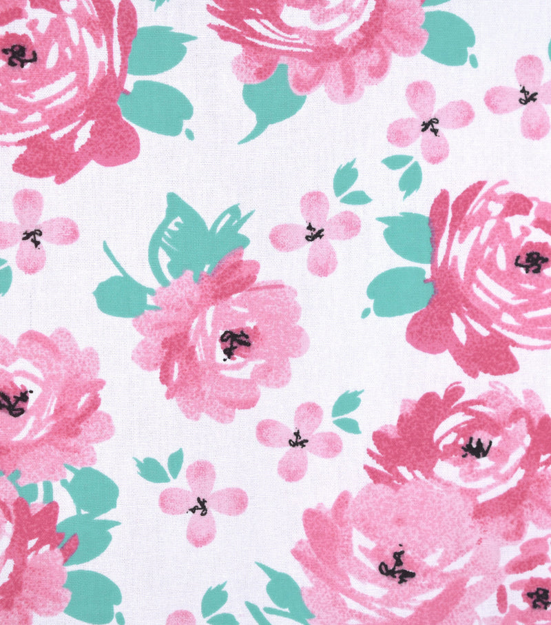 Love Large Floral Roses Fabric by the yard