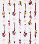 Aztec Petunia Arrow Geometric Fabric by the yard