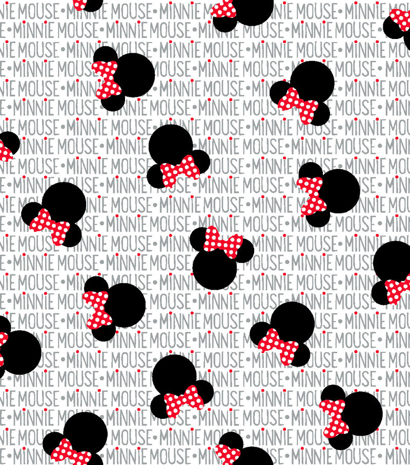 Disney Minnie Mouse Heads and Bows Fabric by the yard