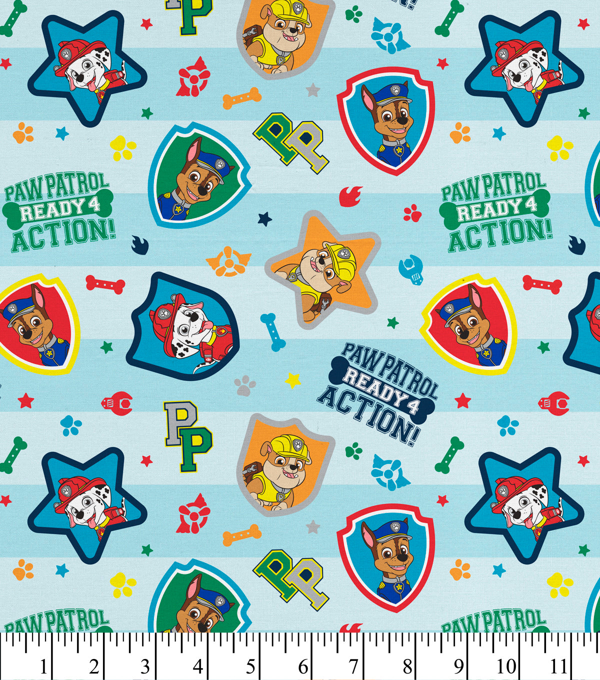 Nickelodeon Paw Patrol Pups in Action Fabric by the yard