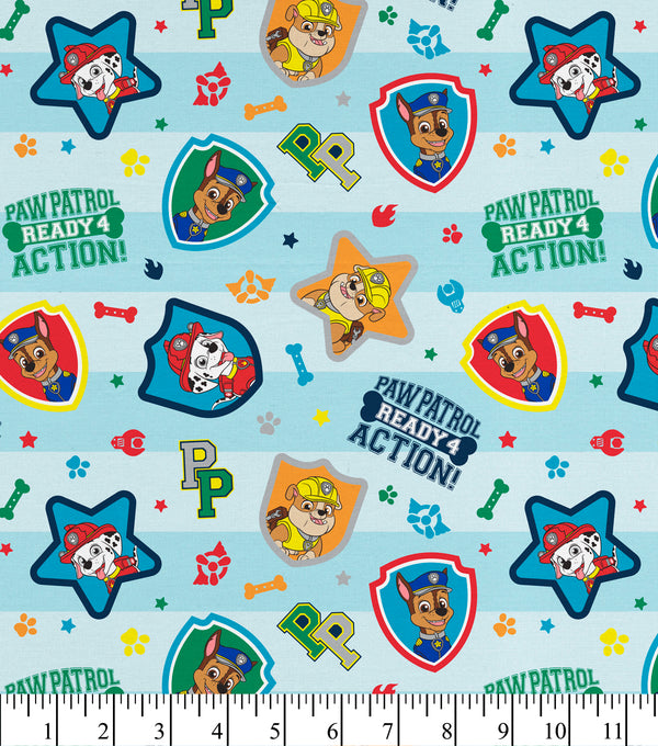 Nickelodeon Paw Patrol Pups in Action Fabric by the yard
