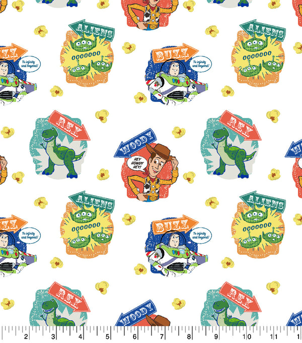 Disney Toy Story 4 Friends Badges Fabric by the yard