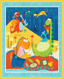 Dino Mates Henry Glass & Co Panel approx. 36in x 44in Fabric by the panel