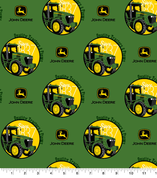 John Deere Tractor Plow Fabric by the yard