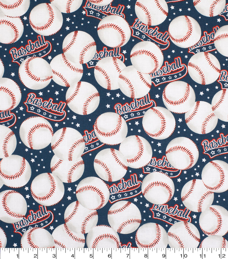 Americana Baseball Sports Fabric by the yard