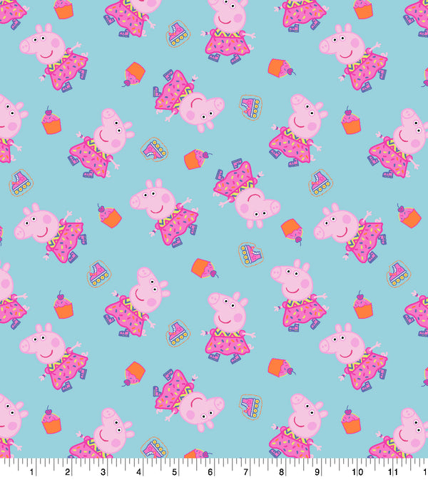 Disney Pig Peppa Cupcakes Fabric by the yard