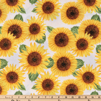Sunflower Floral Fabric by the yard