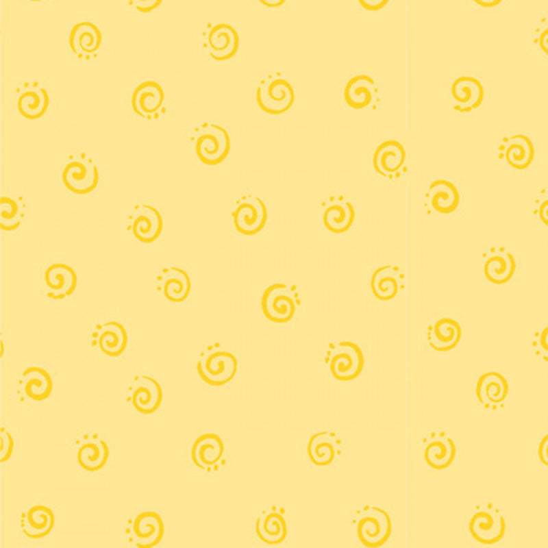 Squiggle Swirl Yellow Fabric by the yard