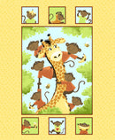 Oolie Jungle Safari Quilt Panel Sheep Lamb Fabric by the yard