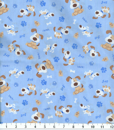 Dog Bark Puppy Dogs Animals Fabric by the yard