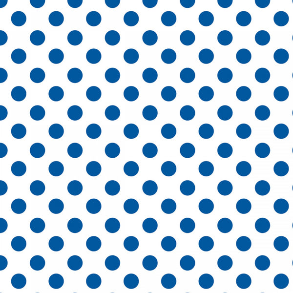 Blue Dots Geometric Fabric by the yard