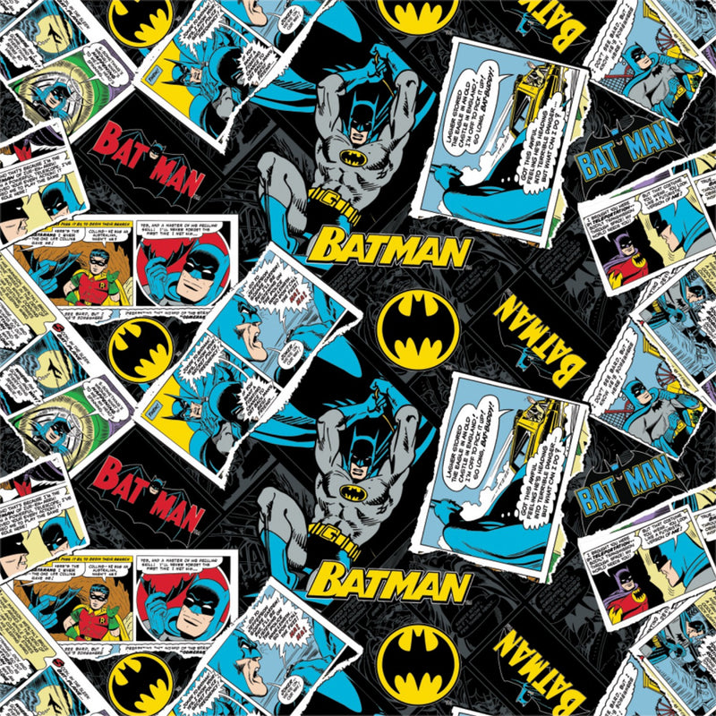 Marvel Batman Collage Fabric by the yard