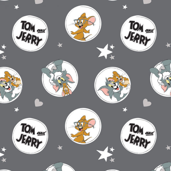 Disney Tom and Jerry Circles and Stars Fabric by the yard